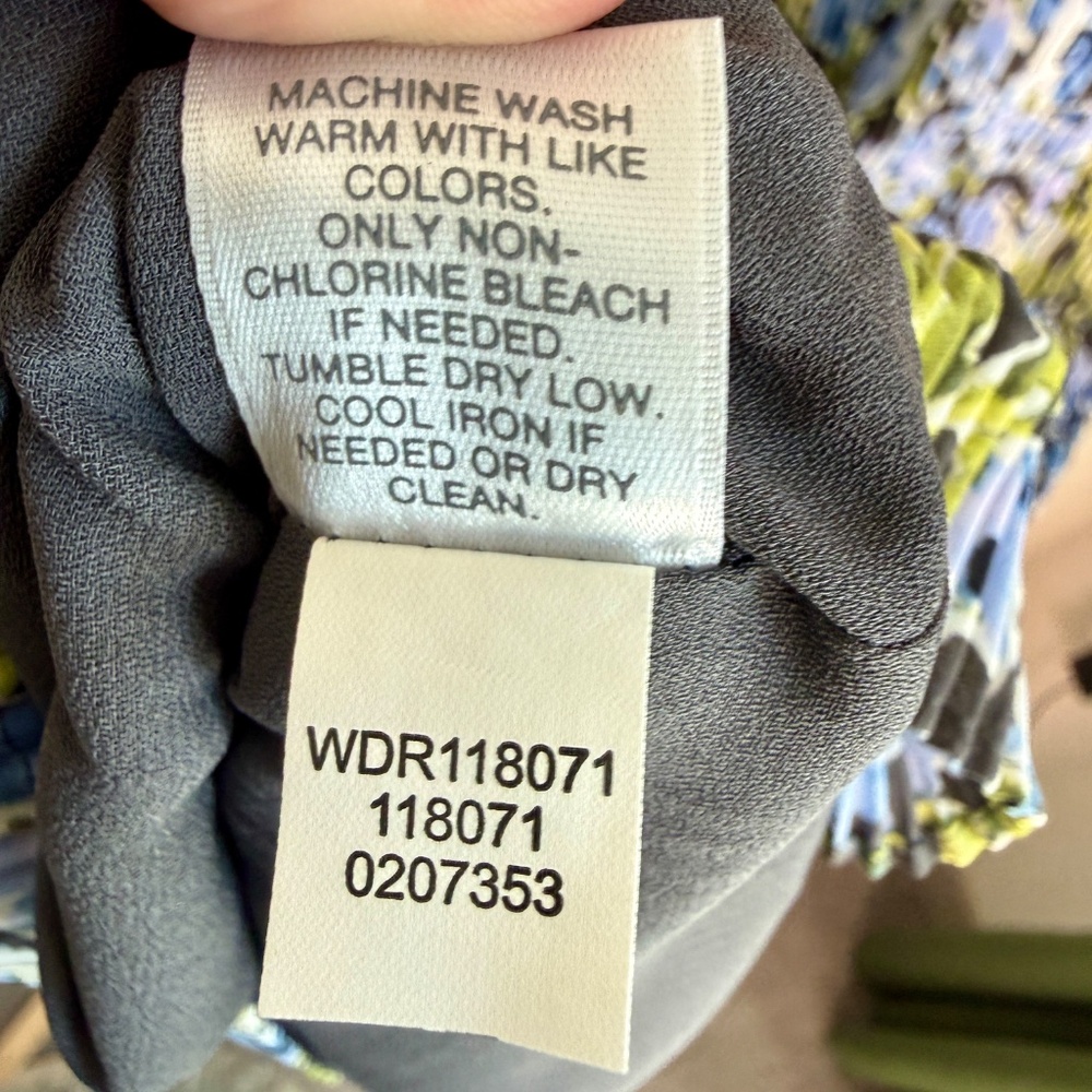 J.Jill NWT Floral Pleated Midi Dress Size M Blue Green Watercolor Sleeveless - Picture 5 of 6